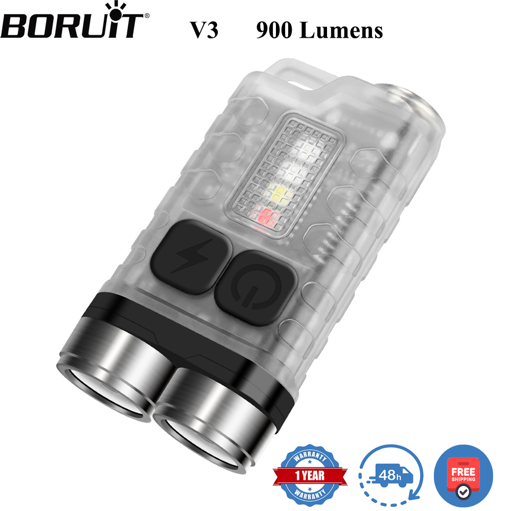 Outdoor Camping Glamping - BORUiT V3 LED 키체인 휴대용 900LM