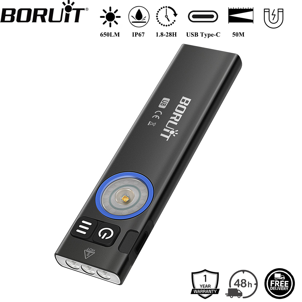 Outdoor Camping Glamping - BORUiT U8 650LM EDC LED 손전등