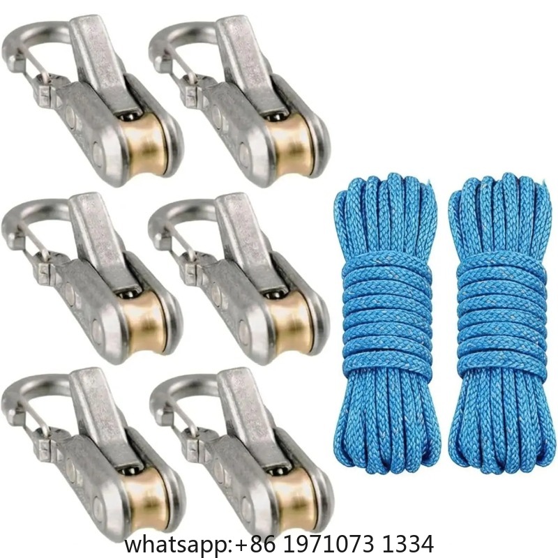 Outdoor Camping Gear - 로프 롤러 6개 세트, 파라코드, 캠핑