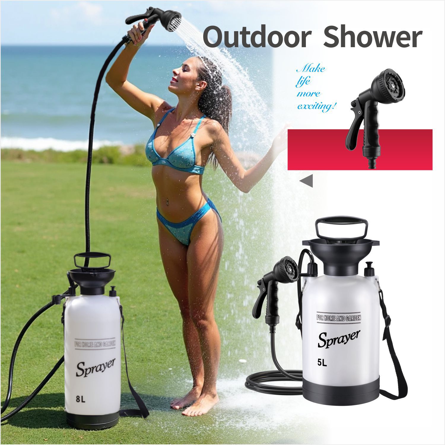 Outdoor Camping Bathroom - 야외 캠핑 휴대용 샤워기 - 서핑