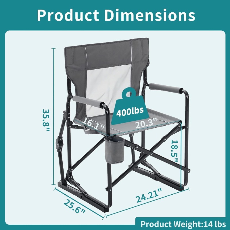 Outdoor Camping Rocking Chair - 야외용 프리스타일 로커 캠핑 의자 접이식
