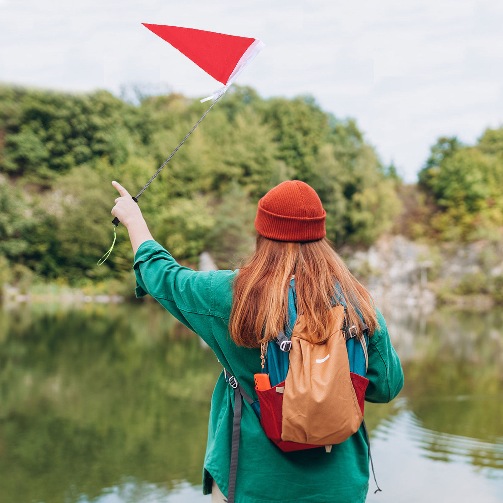 Outdoor Activities In Camping - 2세트 학생 투어 가이드 깃대 텔레스코픽