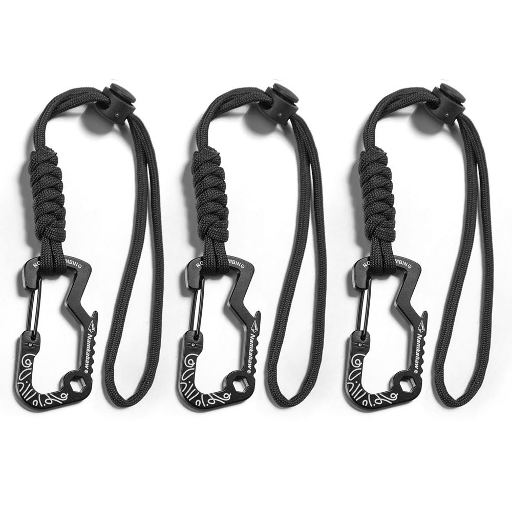 Outdoor Camping Essential Gear - 다기능 전술용 후크 카라비너와 파라코드 키체인