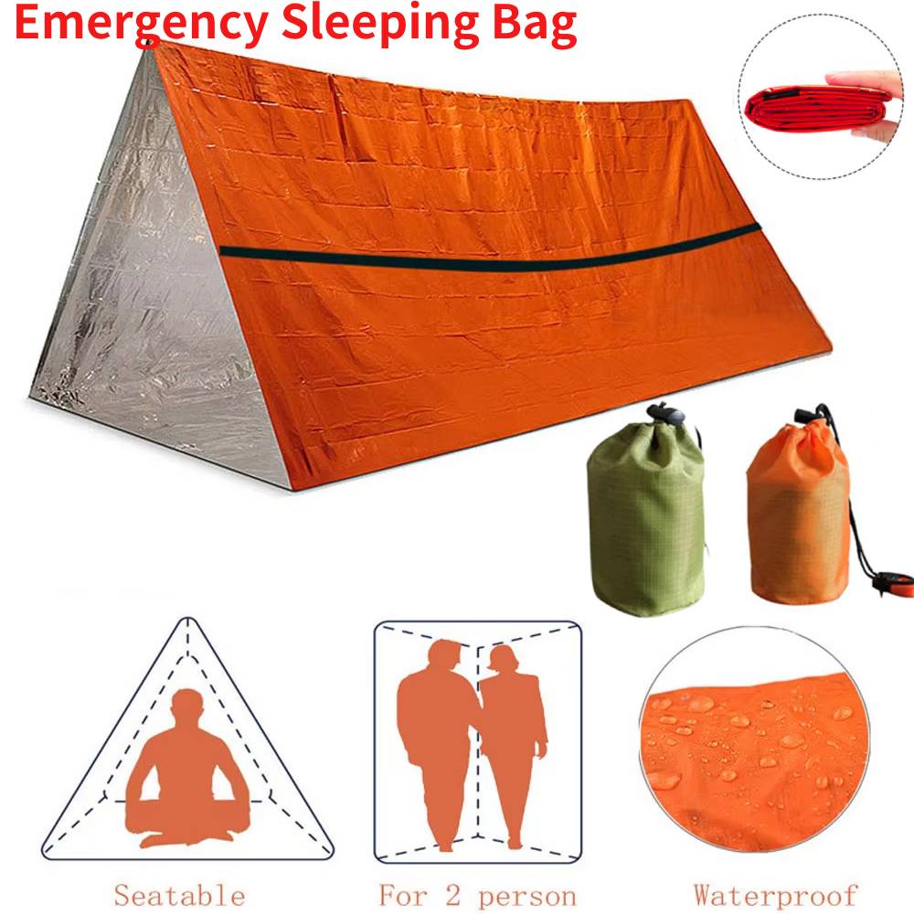 Emergency Mylar Blanket - 휴대용 방수 비상 생존 침낭 야외