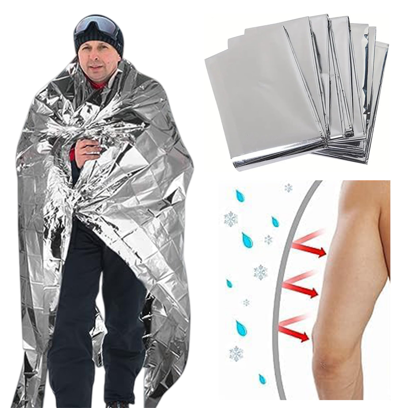 Emergency Mylar Blanket - 응급용 마일라 담요 다용도 보온 담요