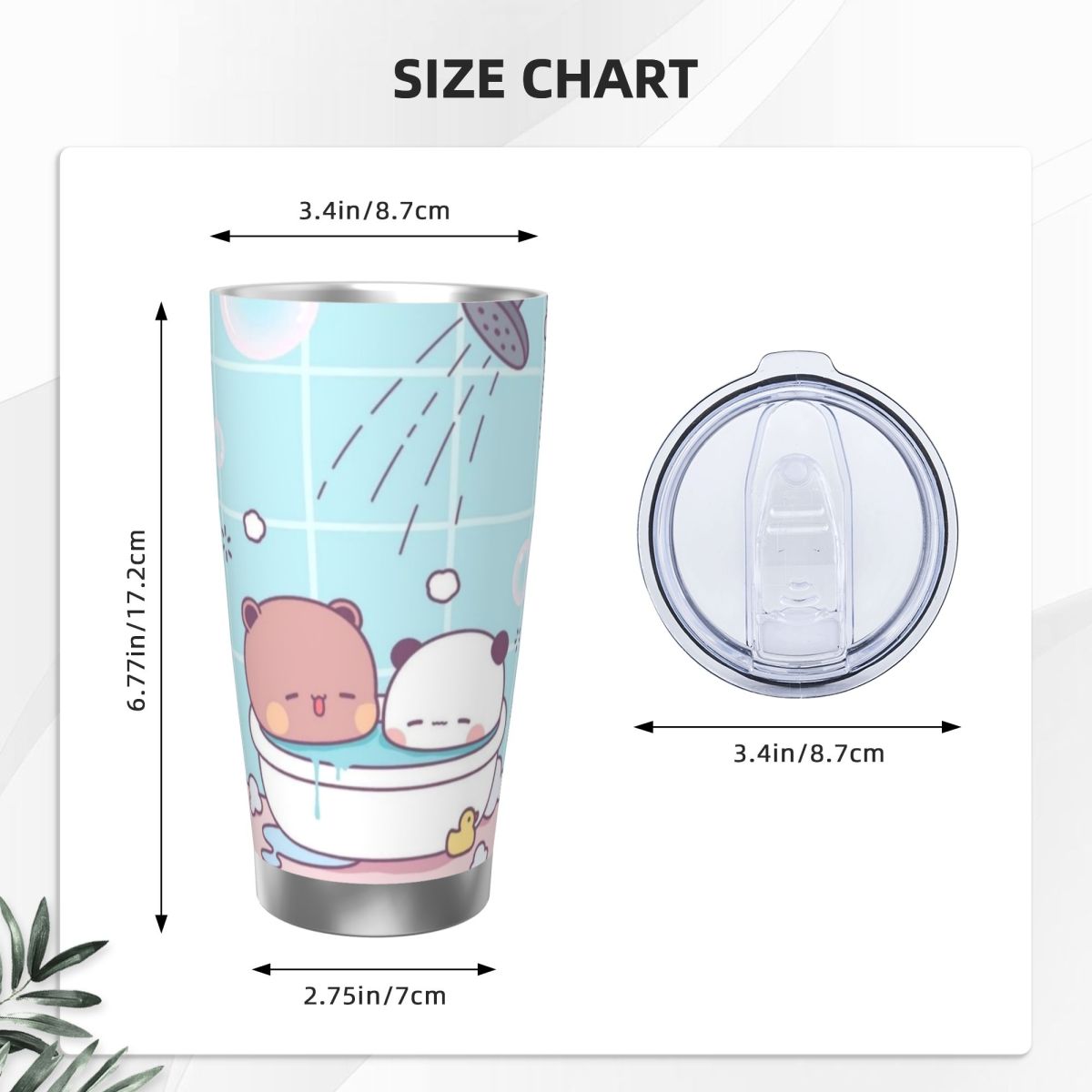 판다베어 허그 부부 두두 20온스 스테인리스 스틸 보온 - Vacuum Insulated Flask 리뷰 및 가격