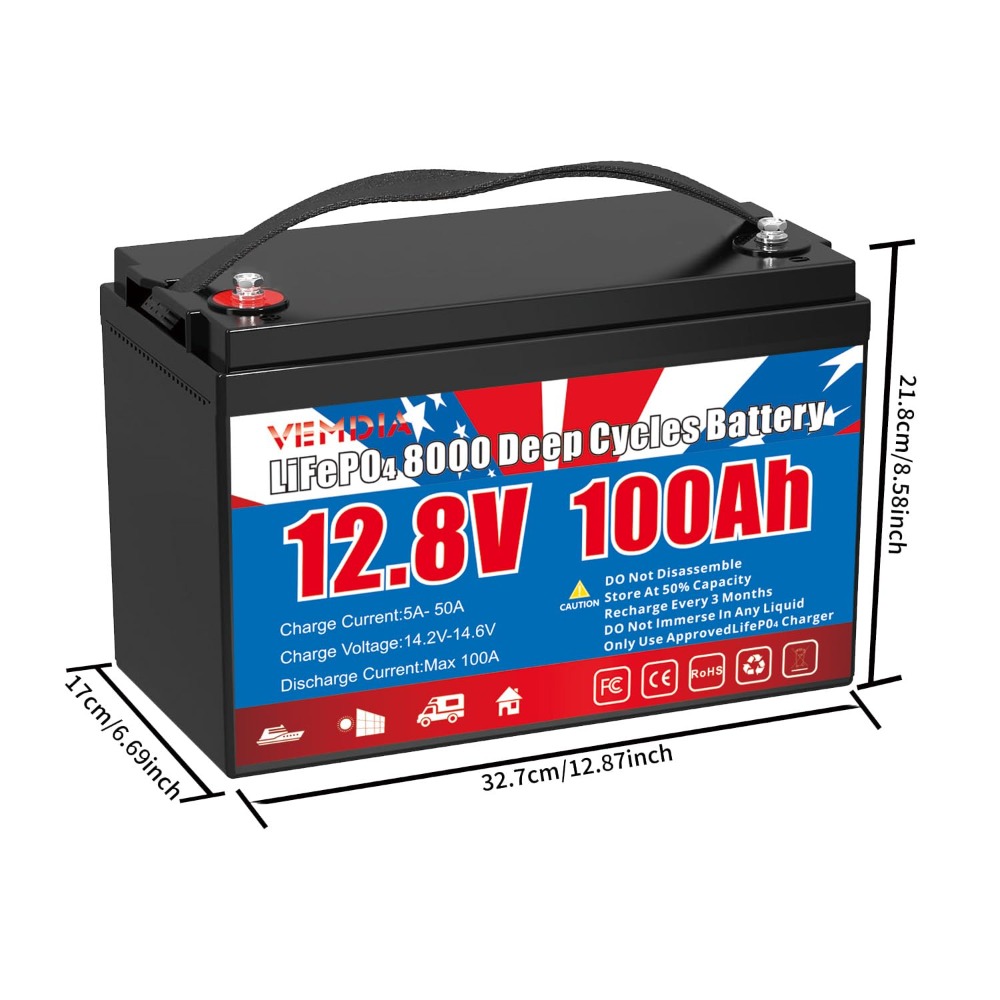 12.8V 100Ah LiFePO4 배터리 내장 BMS - Outdoor Camping Essential Gear 리뷰 및 가격