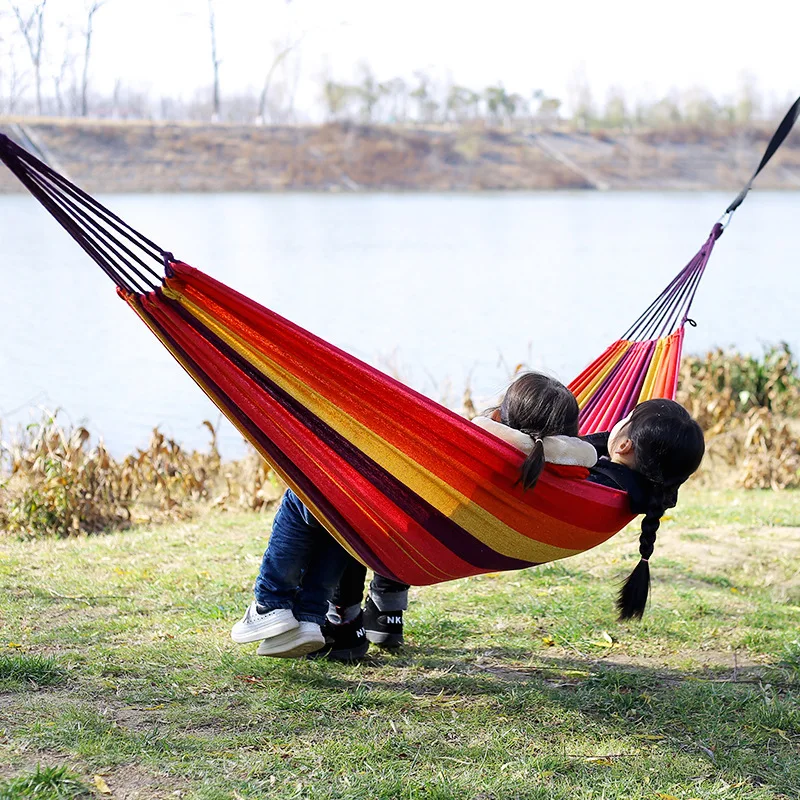 캔버스 나무 막대 없는 해먹 야외 캠핑용 매달린 침대  - Bed Outdoor Camping 리뷰 및 가격