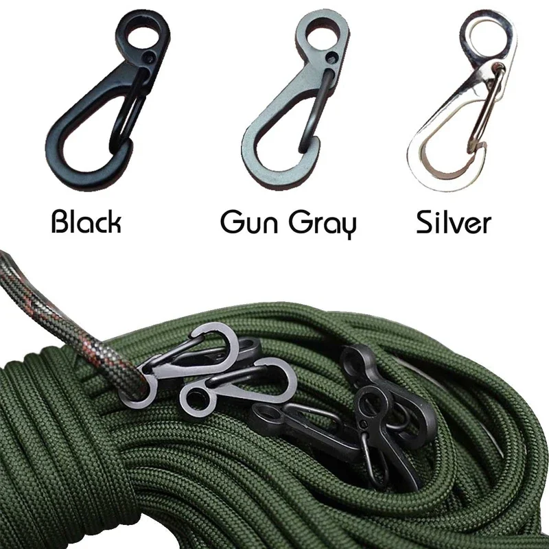 10개/세트 미니 카라비너 파라코드 전술 장비 고리 열 - Outdoor Camping Essential Gear 리뷰 및 가격