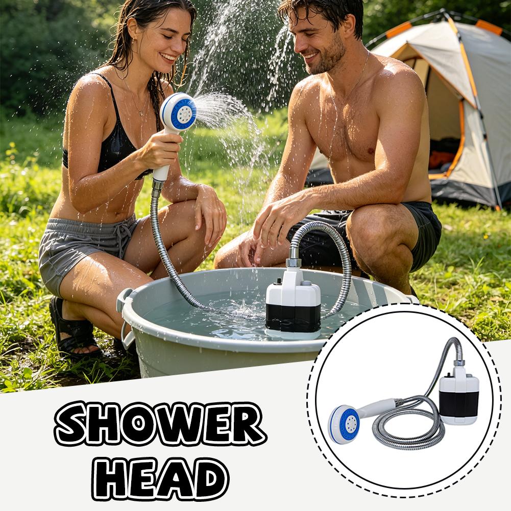 USB 충전식 휴대용 전기 샤워 펌프, 야외 캠핑 여행 - Outdoor Camping Bathroom 리뷰 및 가격