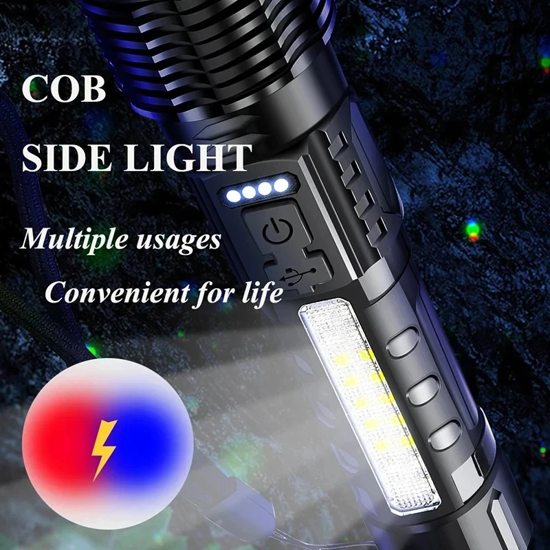 강력한 XHP50 LED 손전등 방수 18650 토치( - Outdoor Camping Glamping 리뷰 및 가격