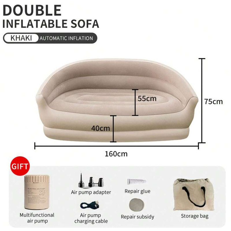 자동 팽창식 소파, 야외 더블 휴대용 에어 쿠션 침대, - Bed Outdoor Camping 리뷰 및 가격