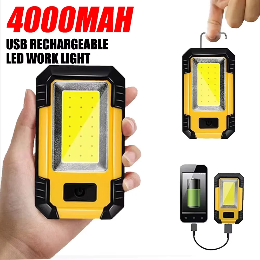 충전식 4000mAh 작업등, 초강력 COB 플래시라이 - Outdoor Camping Glamping 리뷰 및 가격