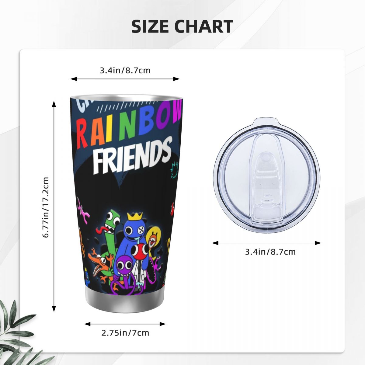 R-Rainbow-Friends 20oz 스테인리스 스 - Vacuum Insulated Flask 리뷰 및 가격
