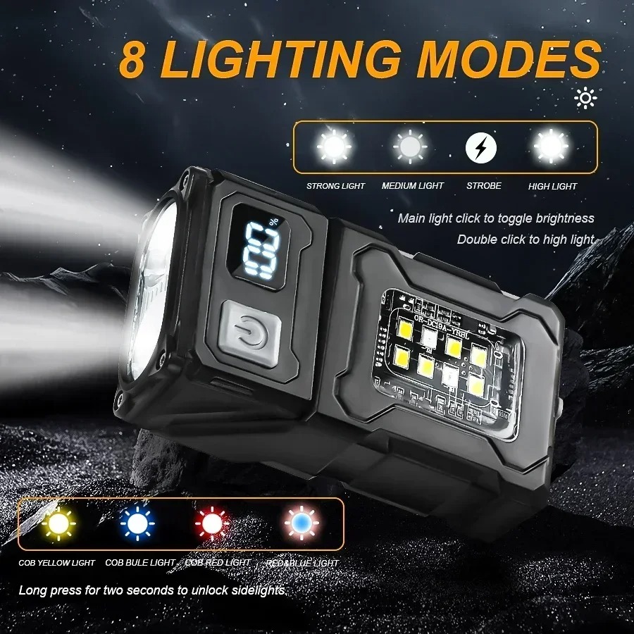 미니 USB 충전식 LED 손전등 테일 마그넷 COB  - Outdoor Camping Lantern 리뷰 및 가격