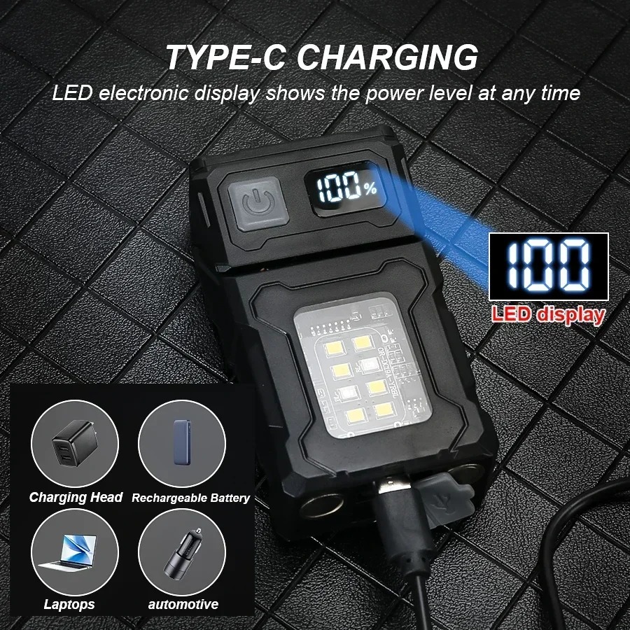 미니 USB 충전식 LED 손전등 테일 마그넷 COB  - Outdoor Camping Lantern 리뷰 및 가격