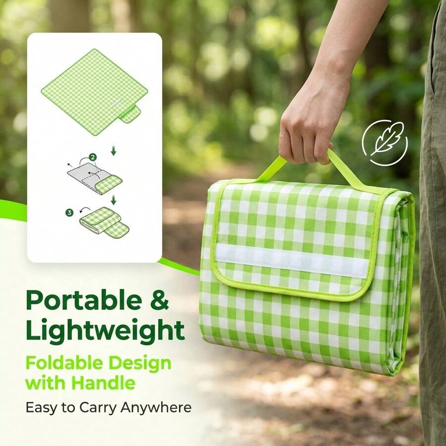 방수 접이식 체크무늬 피크닉 매트, 캠핑, 해변, 여행 - Outdoor Camping Mats Large 리뷰 및 가격