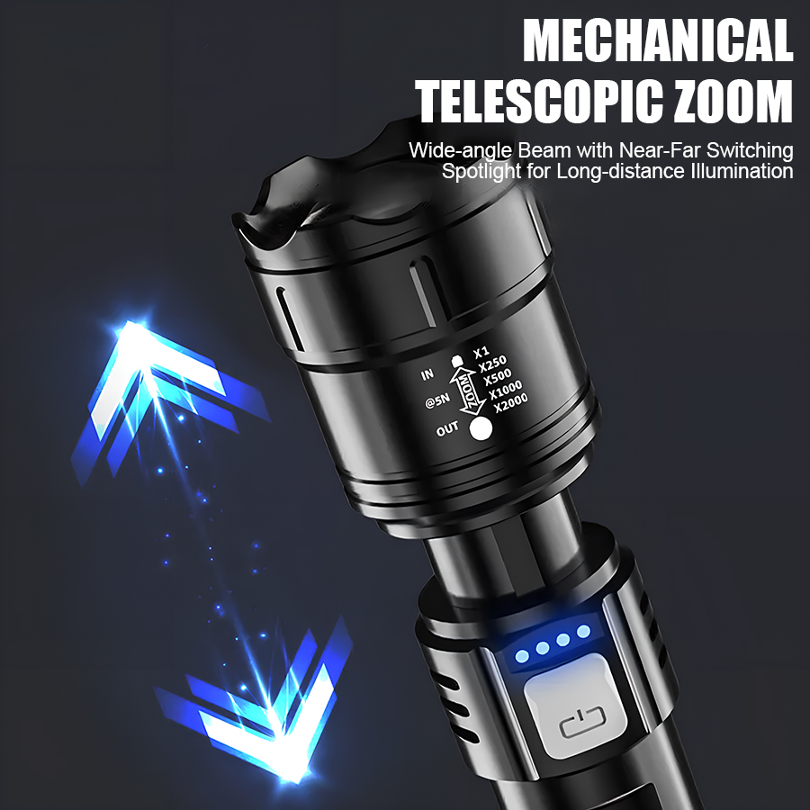 고출력 P50 LED 손전등 USB 충전식 줌 핸드헬드 - Outdoor Camping Glamping 리뷰 및 가격