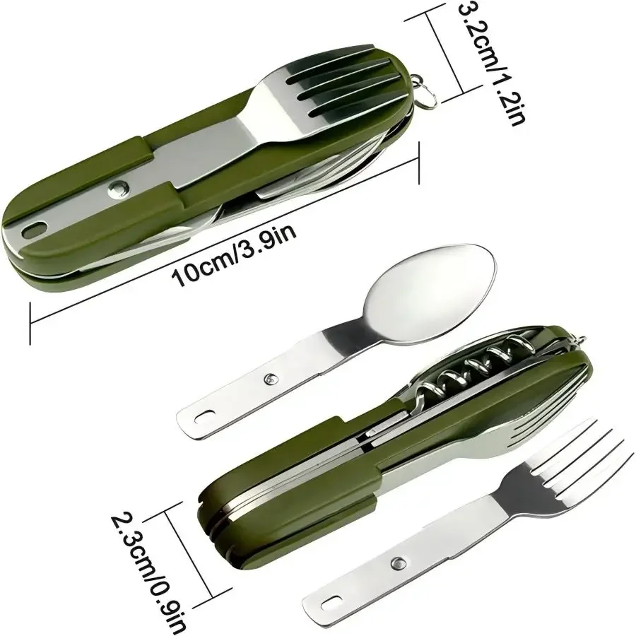 캠핑용품 5-in-1 스테인리스 스틸 여행 세트, 다기 - Outdoor Camping Essential Gear 리뷰 및 가격