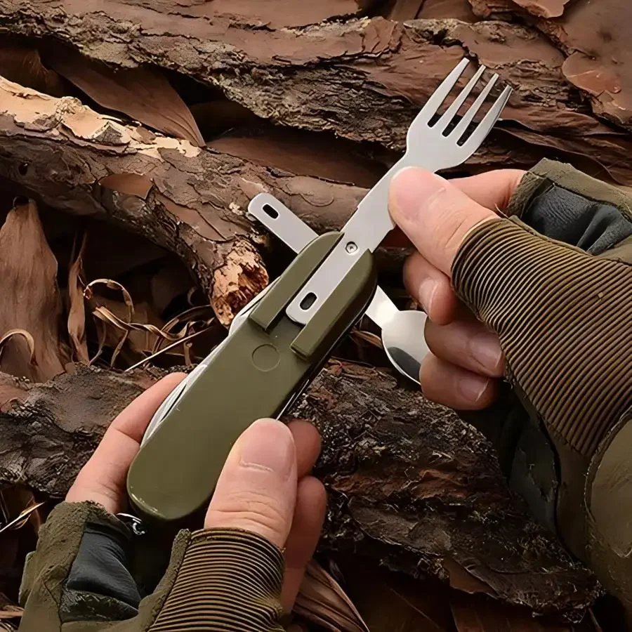 캠핑용품 5-in-1 스테인리스 스틸 여행 세트, 다기 - Outdoor Camping Essential Gear 리뷰 및 가격