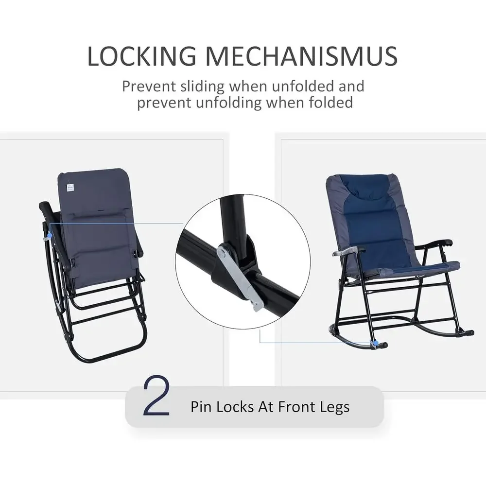 네이비 블루 3피스 야외 파티오 가구 세트(유리 커피  - Outdoor Camping Rocking Chair 리뷰 및 가격