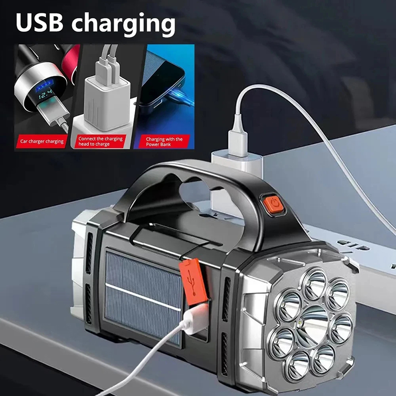 휴대용 강력한 USB 충전식 손전등 태양광 LED 라이 - Outdoor Camping Glamping 리뷰 및 가격