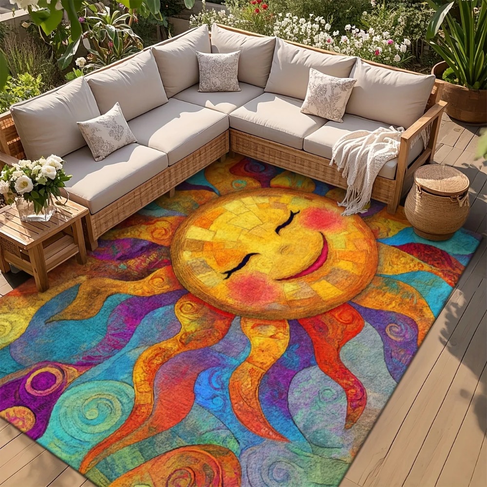 다채로운 색상의 대형 러그 2D 플랫 프린트 논슬립 야 - Outdoor Camping Mats Large 리뷰 및 가격