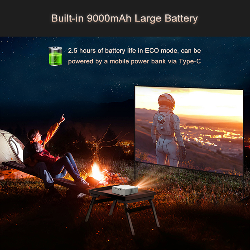 제노복스 M5000 미니 DLP 프로젝터 4K 휴대용  - Outdoor Camping Tv 리뷰 및 가격