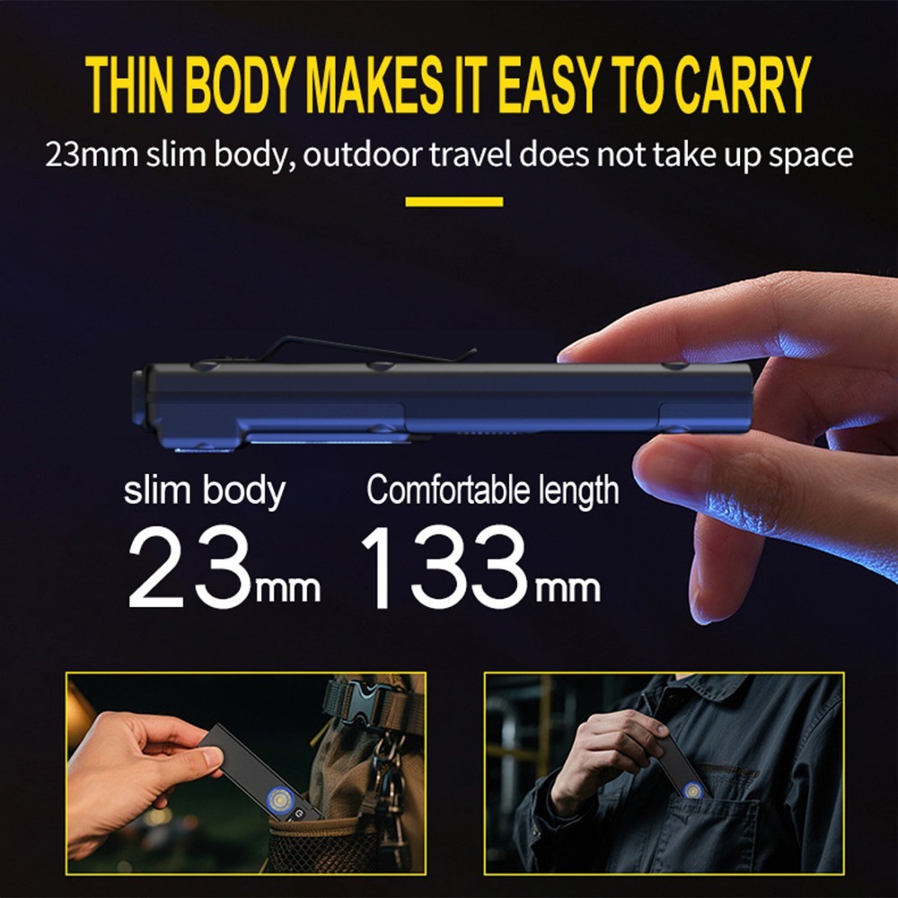 초박형 EDC 충전식 LED 손전등 배터리 디스플레이  - Outdoor Camping Glamping 리뷰 및 가격