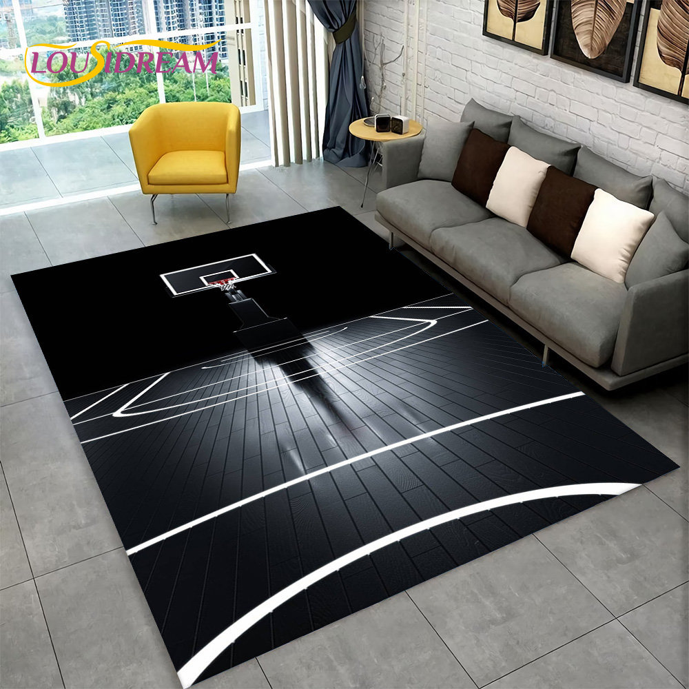 3D 농구 코트 만화 영역 러그, 대형 카펫 러그, 거 - Outdoor Camping Mats Large 리뷰 및 가격