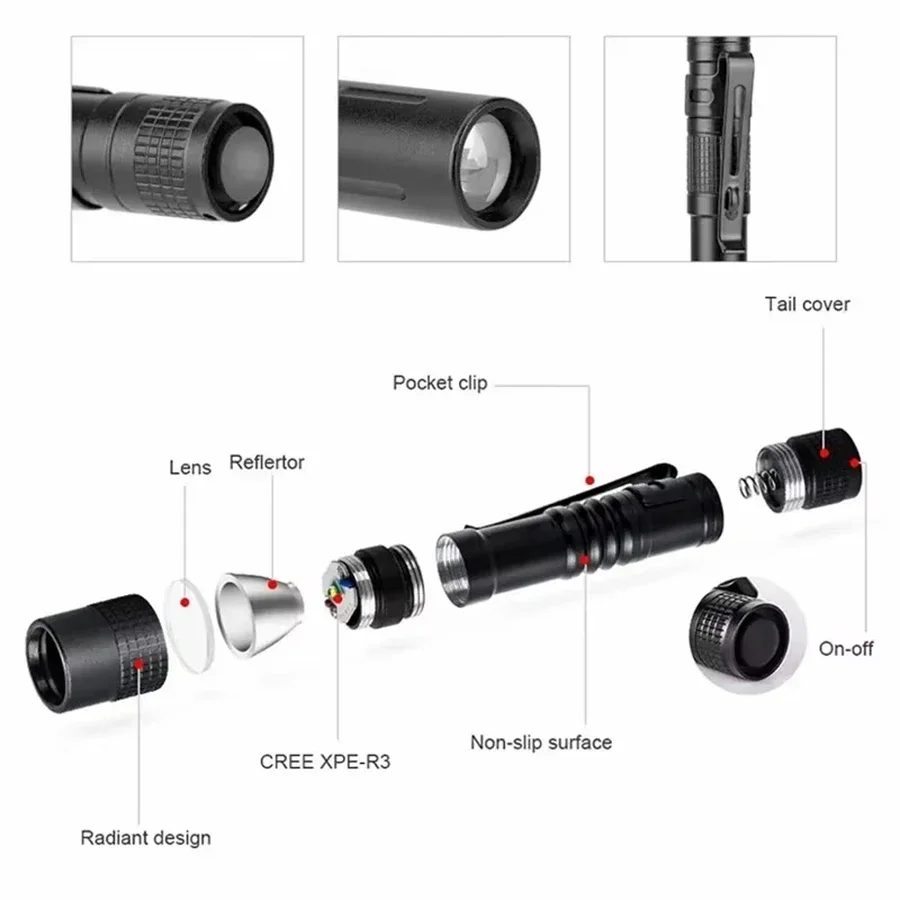 1-4PCS 미니 휴대용 LED 펜 라이트 포켓 야외  - Outdoor Camping Glamping 리뷰 및 가격
