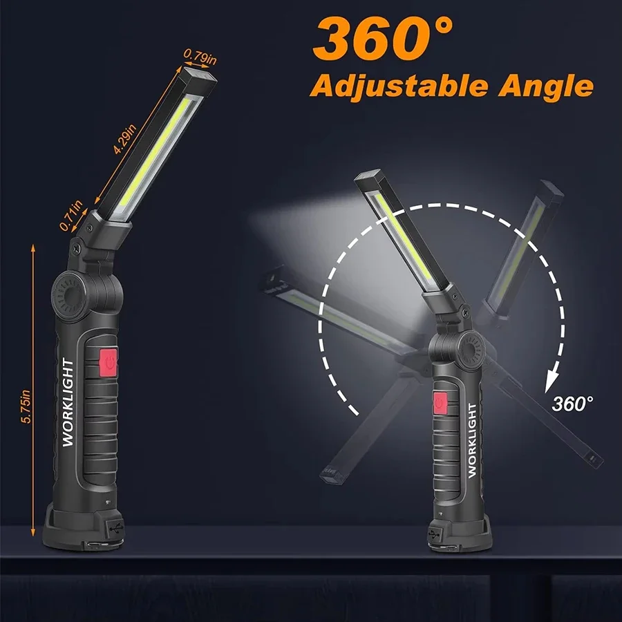 새로운 휴대용 COB LED 손전등 USB C 충전식  - Outdoor Camping Glamping 리뷰 및 가격