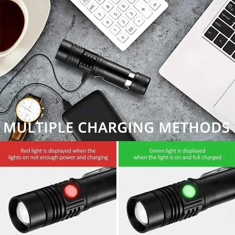 T6 LED 충전식 손전등, 18650 줌이 가능한 토 - Outdoor Camping Glamping 리뷰 및 가격