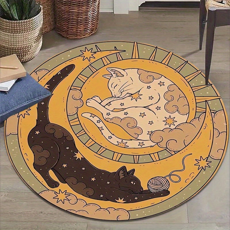 비카마 음양 고양이 카펫 원형 소프트 플로어 매트 스터 - Outdoor Camping Mats Large 리뷰 및 가격