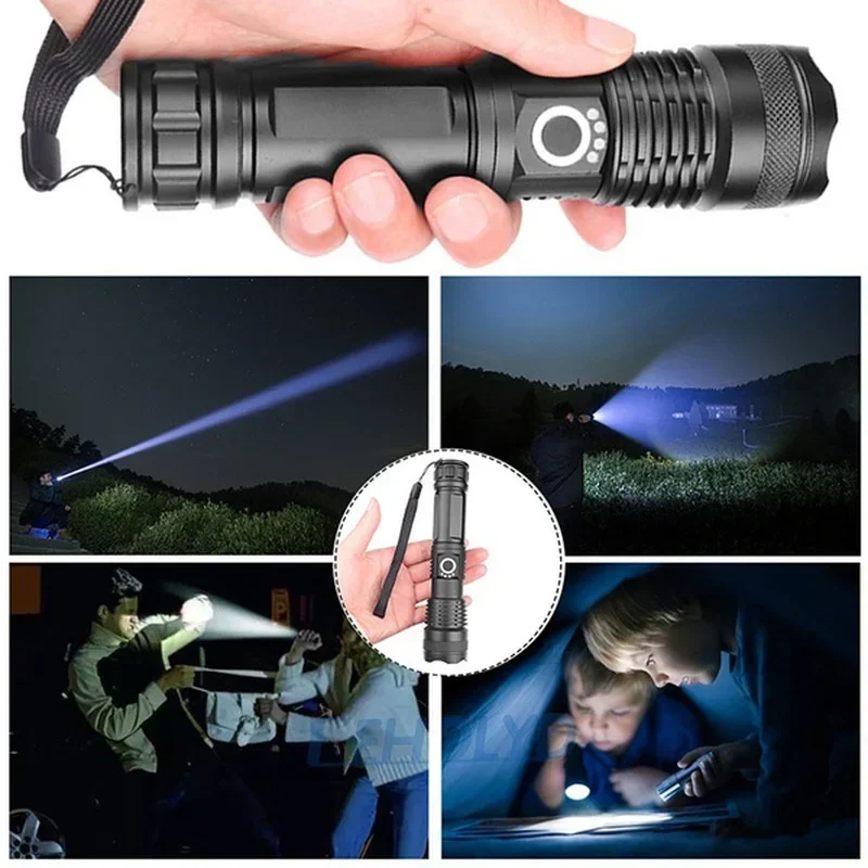 고출력 XHP70 LED 손전등 USB-C 충전식 토치 - Outdoor Camping Glamping 리뷰 및 가격